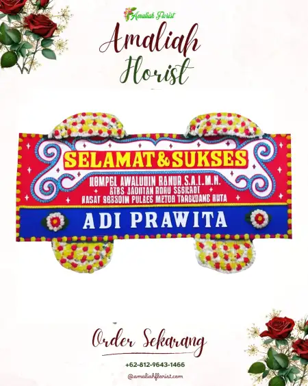 Papan Bunga Ucapan Selamat Larangan Indah